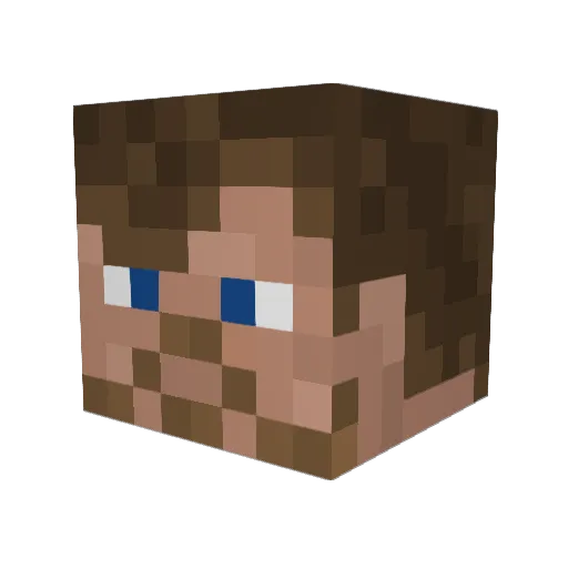AkaNanaki Minecraft avatar head, 3D render