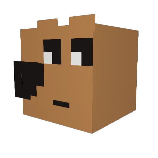 AkaPelu Minecraft avatar head, 3D render