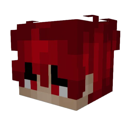 AkaQXN Minecraft avatar head, 3D render