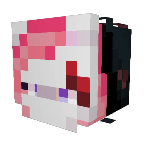 AkaSeppea Minecraft avatar head, 3D render