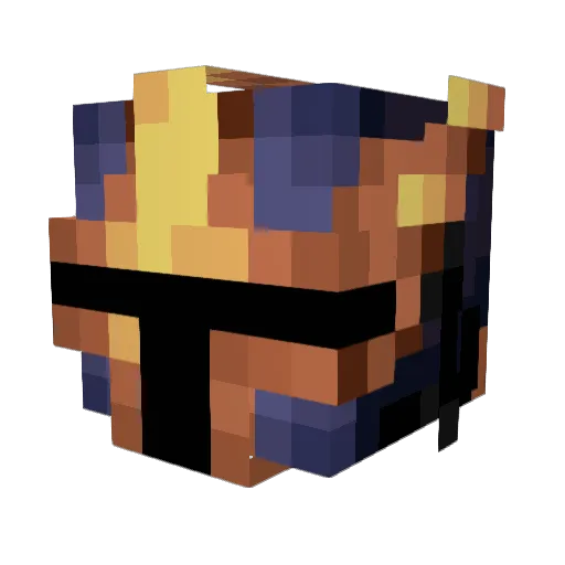 AkaShiroKage Minecraft avatar head, 3D render