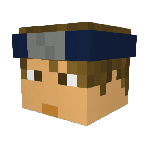 AkaSyr Minecraft avatar head, 3D render