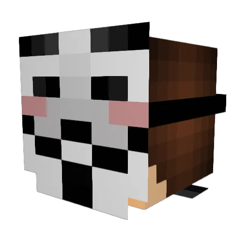 AkaVZLACry Minecraft avatar head, 3D render