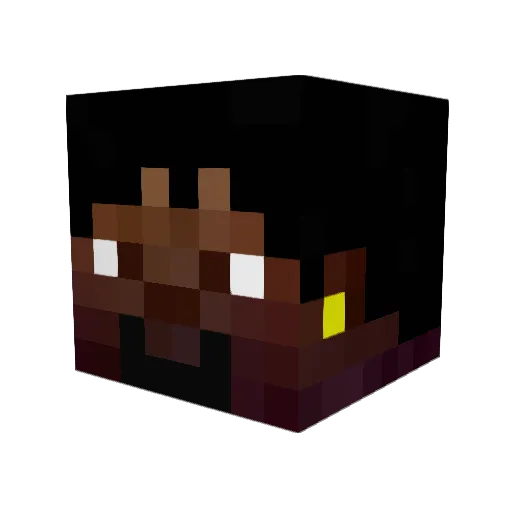 AkaWalle Minecraft avatar head, 3D render