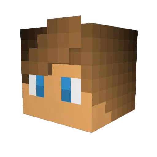 AkaWani Minecraft avatar head, 3D render