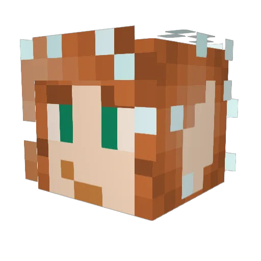 Aka_Sparky Minecraft avatar head, 3D render