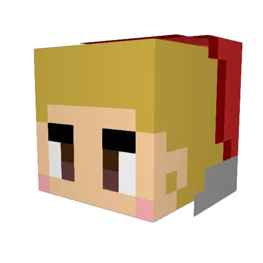 Aka_Thorpe Minecraft avatar head, 3D render