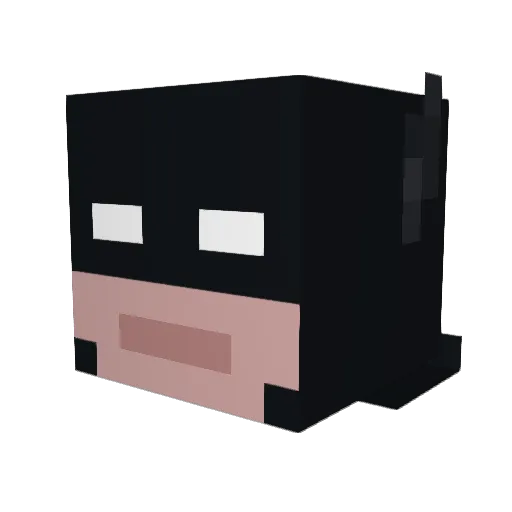 Akaaaai Minecraft avatar head, 3D render