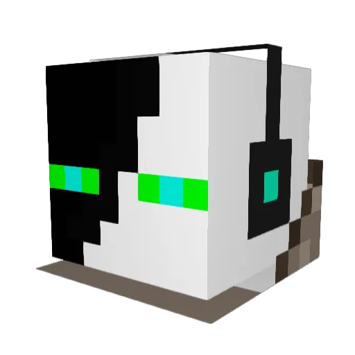 Akaaber Minecraft avatar head, 3D render