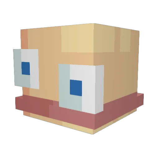 Akab0uZz Minecraft avatar head, 3D render