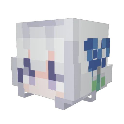 Akag3 Minecraft avatar head, 3D render