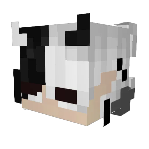 AkagamiVT Minecraft avatar head, 3D render