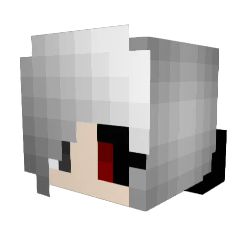 AkageNekow Minecraft avatar head, 3D render
