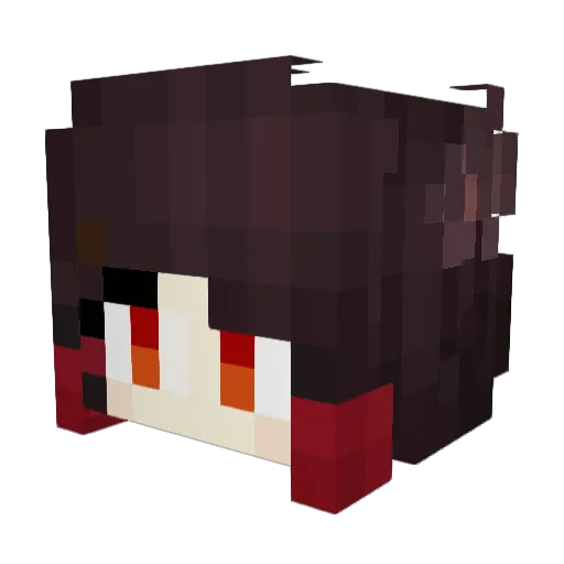 Akagi34 Minecraft avatar head, 3D render