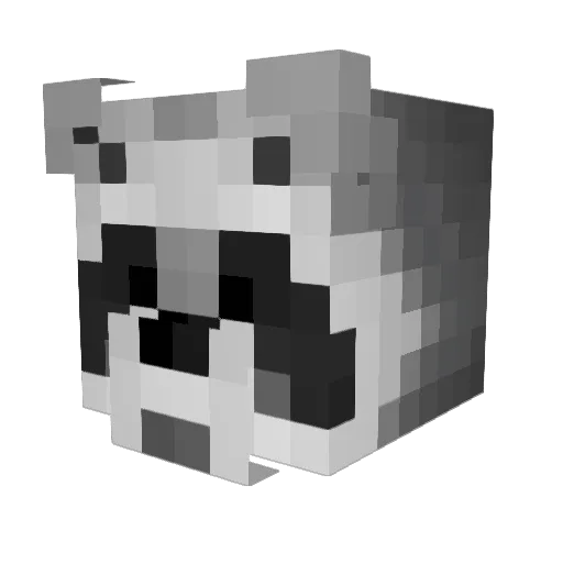 Akahki Minecraft avatar head, 3D render