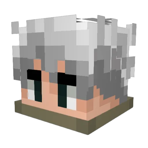 Akai1122 Minecraft avatar head, 3D render