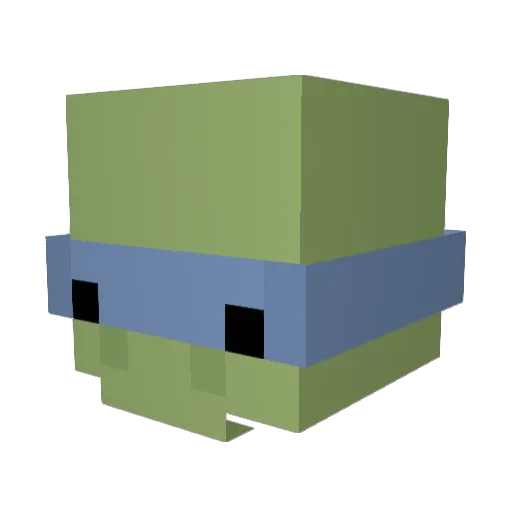 Akai212 Minecraft avatar head, 3D render