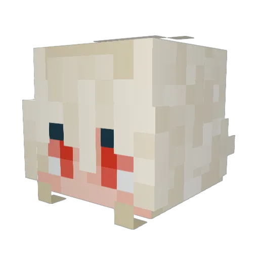 AkaiCeba Minecraft avatar head, 3D render