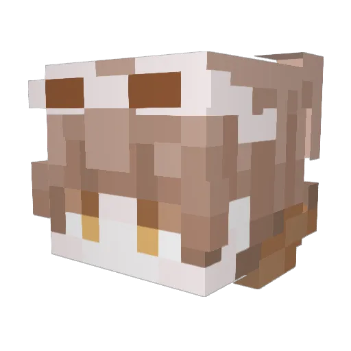 AkaiNamu Minecraft avatar head, 3D render