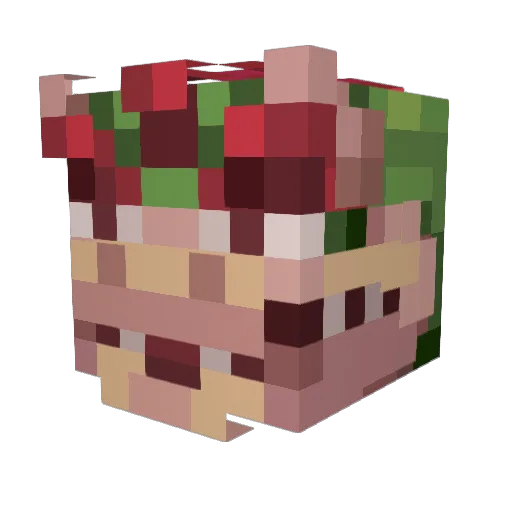 Akaiizee Minecraft avatar head, 3D render