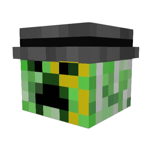 Akaiyo Minecraft avatar head, 3D render