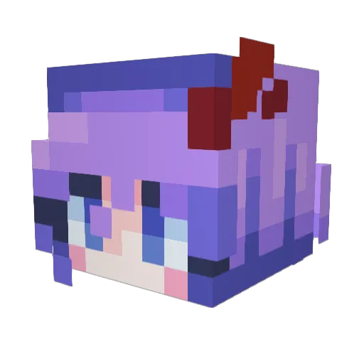 Akaizets Minecraft avatar head, 3D render