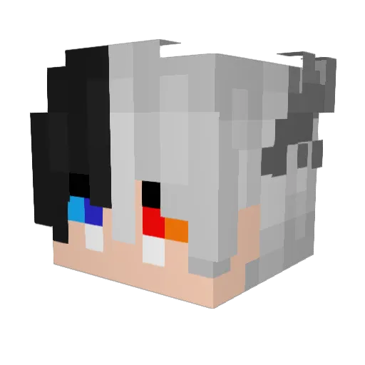 Akaki0608 Minecraft avatar head, 3D render