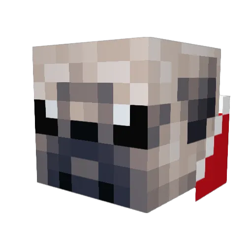 Akalife Minecraft avatar head, 3D render