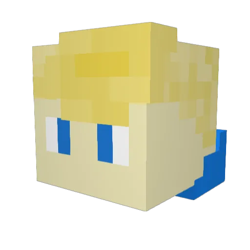 Akalite Minecraft avatar head, 3D render