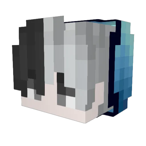 AkamSs Minecraft avatar head, 3D render