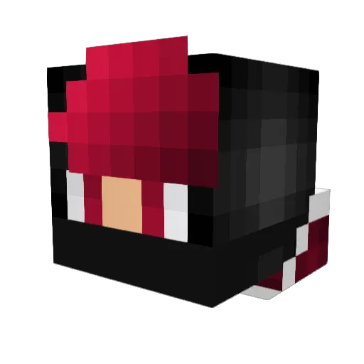 Akamaiii Minecraft avatar head, 3D render