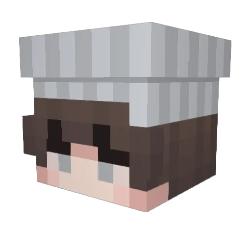 Akamashi Minecraft avatar head, 3D render