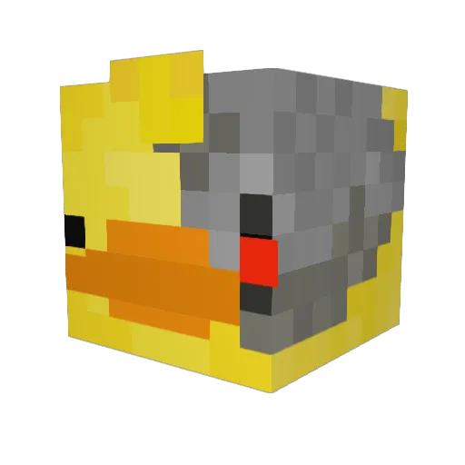 Akamemee Minecraft avatar head, 3D render