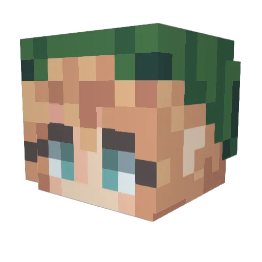 Akamio1205 Minecraft avatar head, 3D render