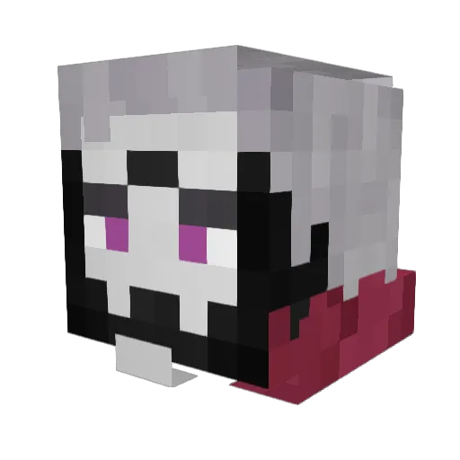 Akamoir Minecraft avatar head, 3D render