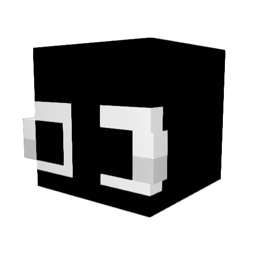 Akamur0 Minecraft avatar head, 3D render