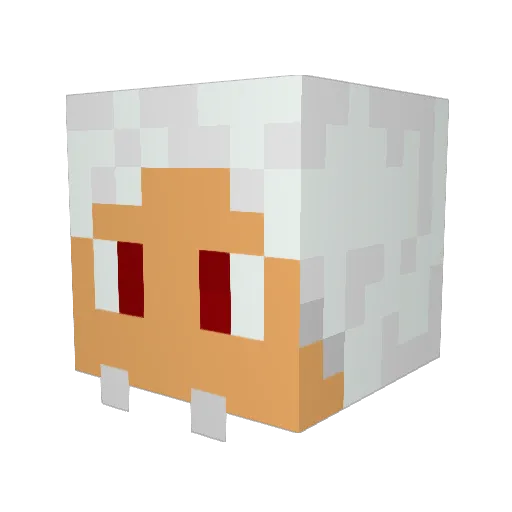 Akamyss Minecraft avatar head, 3D render