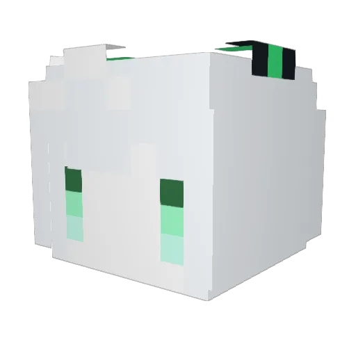 Akanagi723 Minecraft avatar head, 3D render