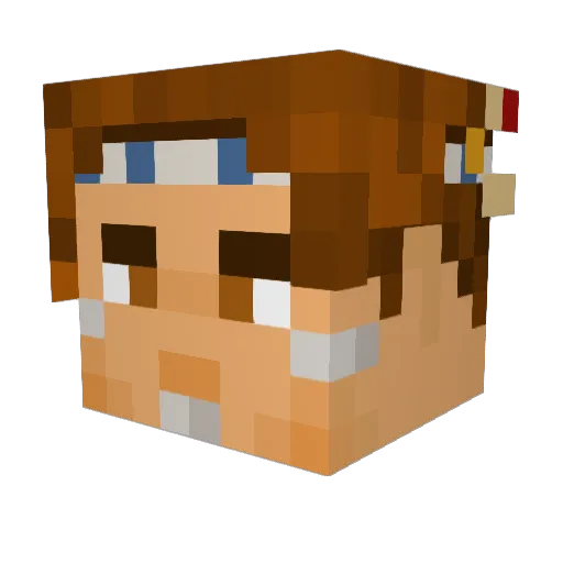 Akananas Minecraft avatar head, 3D render