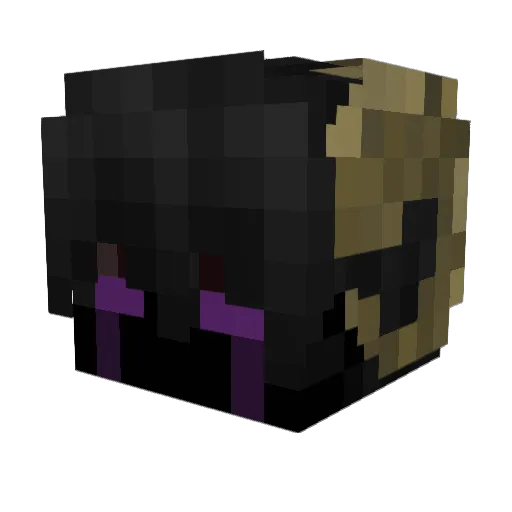 Akane2_6 Minecraft avatar head, 3D render