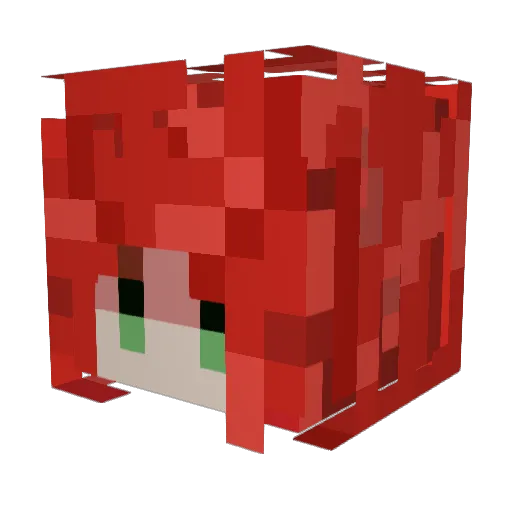 Akane666 Minecraft avatar head, 3D render