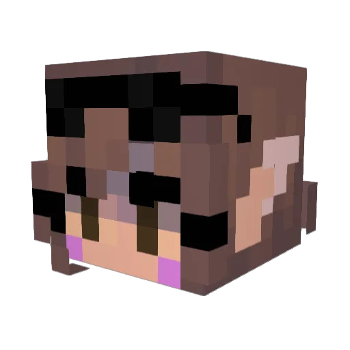 AkaneSaigiku Minecraft avatar head, 3D render