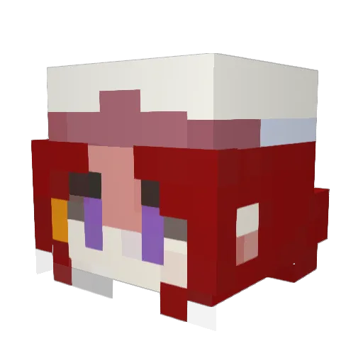 Akanechi Minecraft avatar head, 3D render