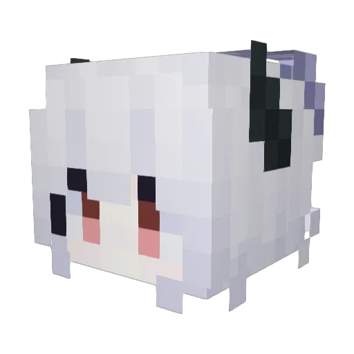 Akaners Minecraft avatar head, 3D render