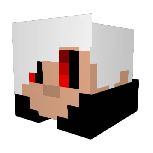 Akanimi Minecraft avatar head, 3D render