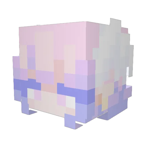 Akankus Minecraft avatar head, 3D render