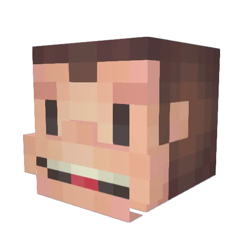 AkanoSaber_ Minecraft avatar head, 3D render