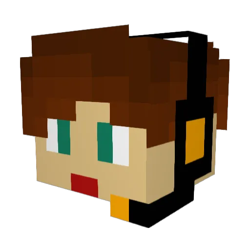 AkarOfficial Minecraft avatar head, 3D render
