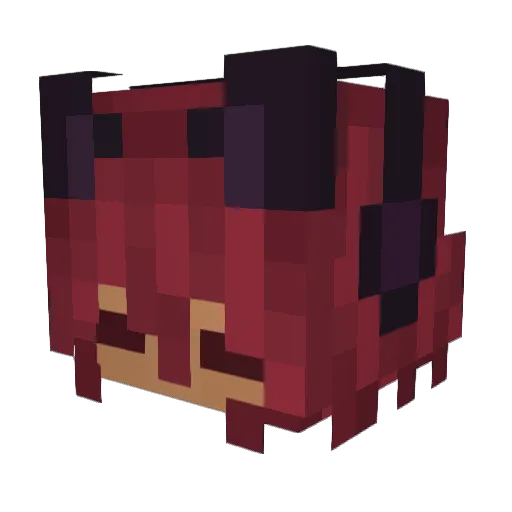 AkaraHeya Minecraft avatar head, 3D render