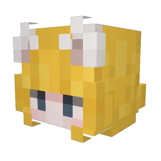 Akari0217 Minecraft avatar head, 3D render